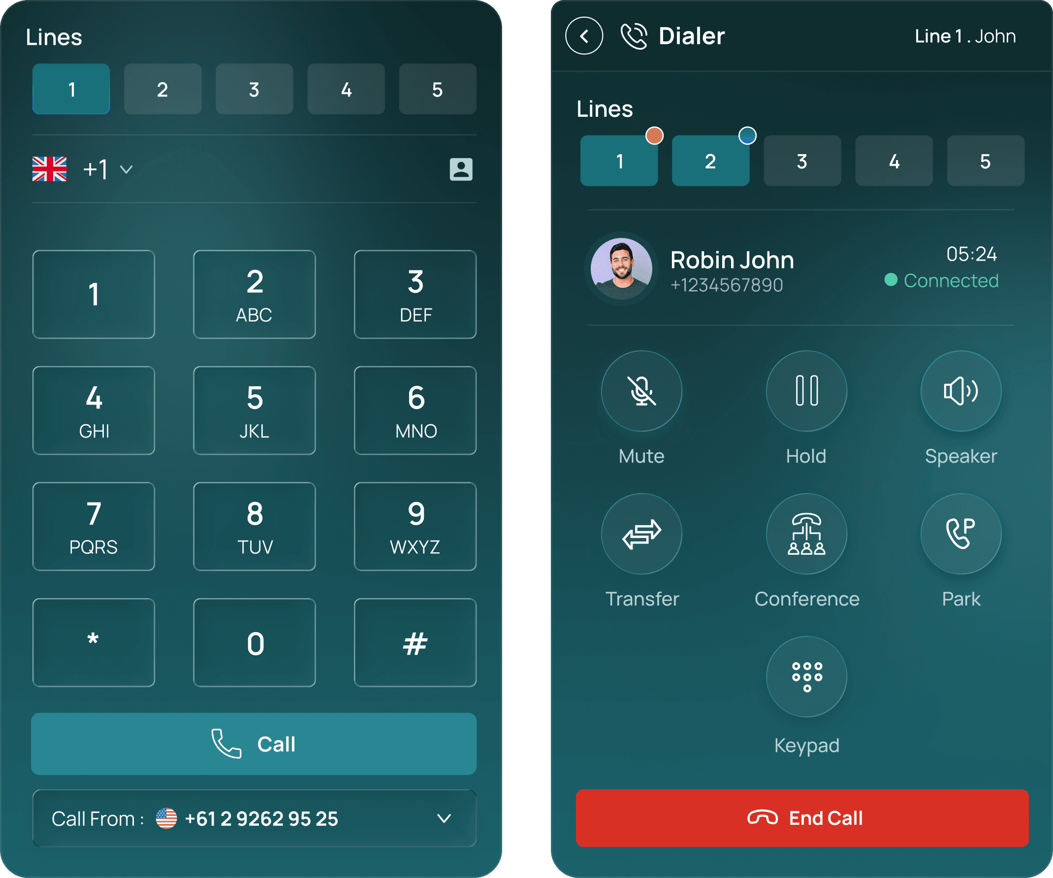 Handle the live call