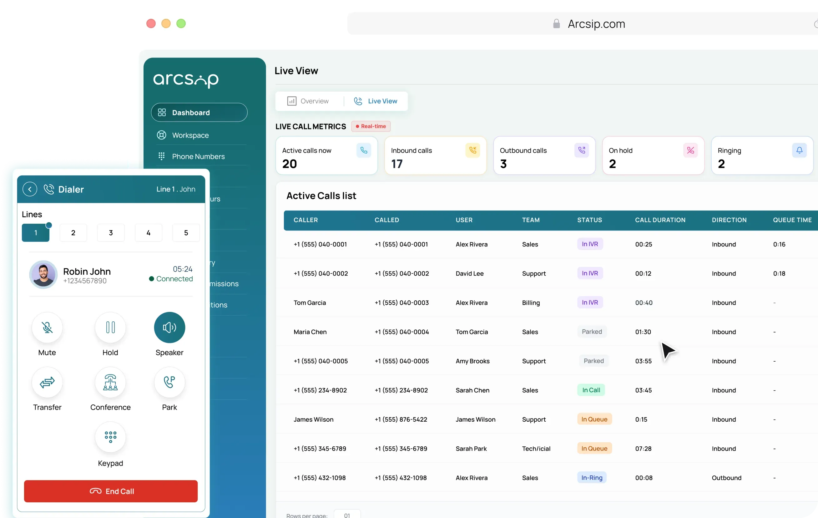 Run your team's calls from anywhere.